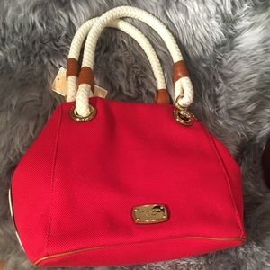 NWT Michael Kors Red Nautical bag.